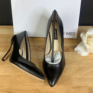 Nine West flax dress pump, black leather, 7M